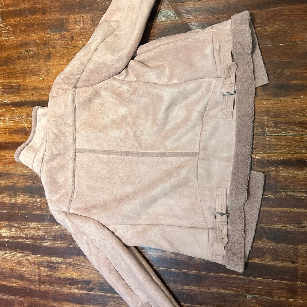 LOFT Faux Suede Sherpa Moto Jacket - Picture 10 of 16